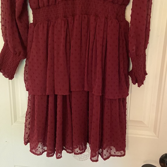 Wine colored dress by Mud Pie size large - Picture 3 of 4